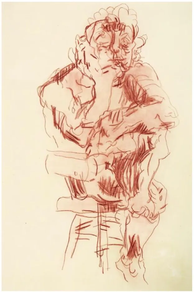 Desnudo, obra original de Carolina Tangassi; Mixta sobre papel · 60 x 40 cm · 2025, Anomalía Arte CDMX