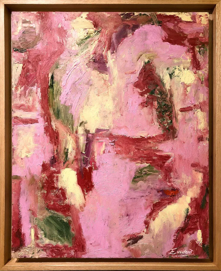 Despersonalización, obra original de César Escudero; Óleo sobre lienzo · 111 x 90 x 7 cm · 2026, Anomalía Arte CDMX