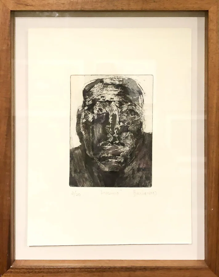 El Inocencio (3/30), obra original de José Barbosa; Aguafuerte y aguatinta sobre papel de algodón · 39 x 50 x 4 cm ·...