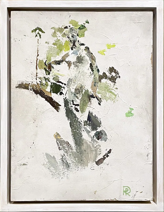 Alameda, obra original de Ramón Peñaloza; Óleo sobre caja de madera · 35 x 45 x 4 cm · 2026, Anomalía Arte CDMX