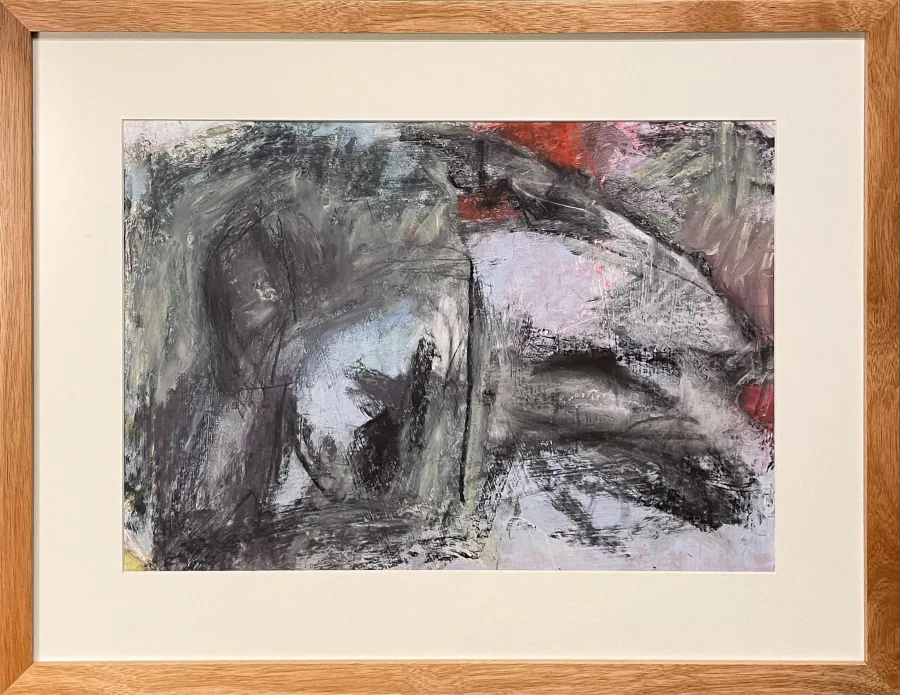Una mujer acostada, obra original de Sofia Liubavtseva; Técnica mixta sobre papel · 67 x 52 x 2 cm · 2026, Anomalía Arte CDMX