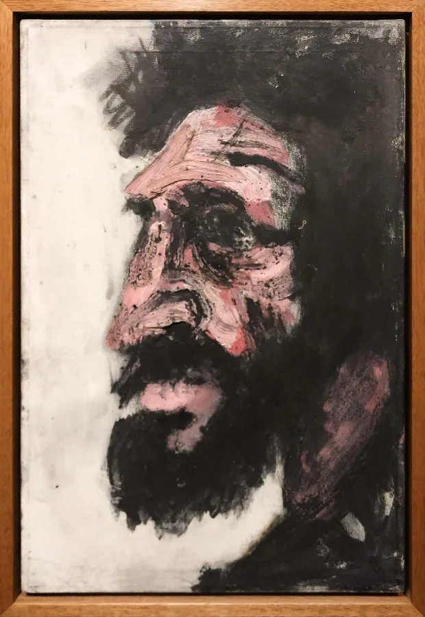 Retrato, obra original de Toro Amillategui; Óleo sobre lienzo · 45 x 65 x 4 cm · 2021, Anomalía Arte CDMX